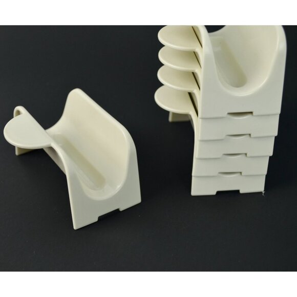 Tupperware Vintage Taco Holders Set Lot of 6 2201 - Picture 4 of 5